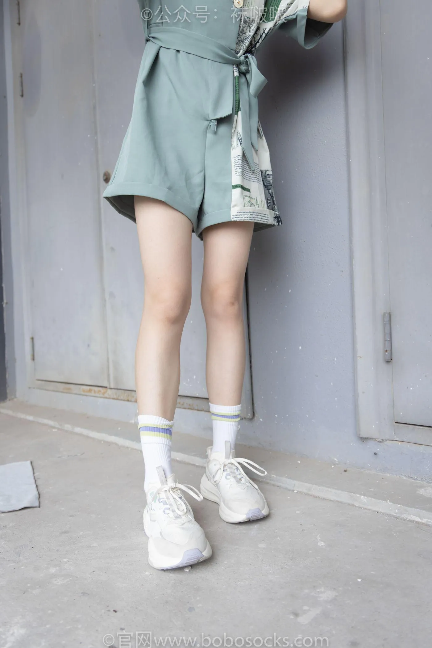 [BoBoSocks袜啵啵]NO.025 熊熊-安踏运动鞋、白色棉袜（踩脏）、裸足 [146P]插图8
